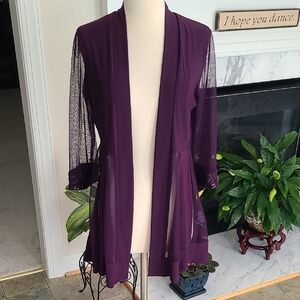 R & M Richards Formal Jacket Pretty Plum Sparkly Sz 6 Small Smag See Picture EUC